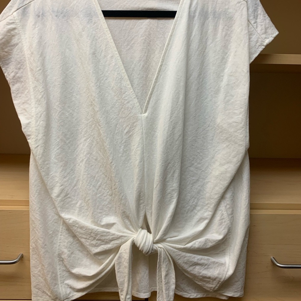 Zara tie front blouse